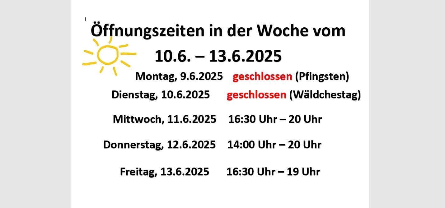 Öffnungszeiten