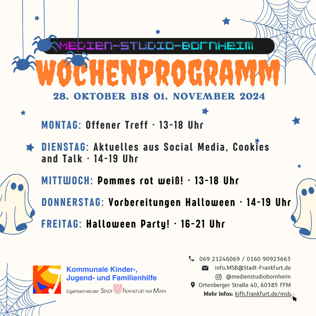 Wochenprogramm 28.10. - 01.11.2024